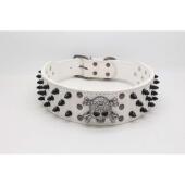 中大型犬骷髅头项圈中大宠物狗项圈边牧哈士奇金毛阿拉项圈