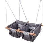 布兜儿童秋千室内户外家用棉麻红房子吊椅荡宝宝秋千婴幼儿秋千