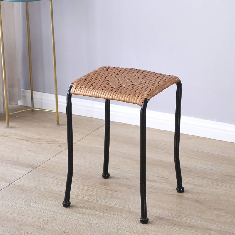 藤编成人编织椅子塑料矮凳小板凳换鞋凳家用儿童方凳创意凳子新款