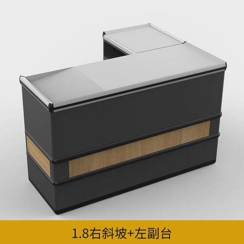 金属水果生鲜蔬果店卖场转角不锈钢台面超市收银台吧台厂家