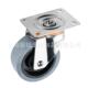 不锈钢脚轮tpr款 3寸4寸5寸304不锈钢静音er橡胶欧刹车万向轮轮子