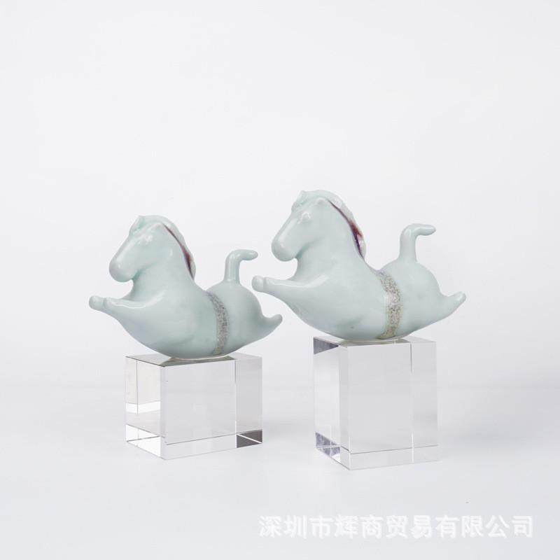 新中式陶瓷马书靠水晶摆件约书房书柜卧室办公室书档装饰品,机械设备,其他机械设备,淘宝优惠券,粉丝福利购,淘宝优惠卷