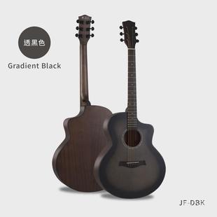 41寸单板民谣吉他亮光单面云杉木吉他学生入门guitar乐器工厂