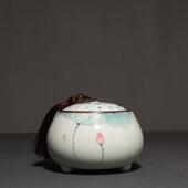 茶叶罐手绘密封罐家用简约中小号陶瓷存茶罐储茶罐子手工茶具茶叶