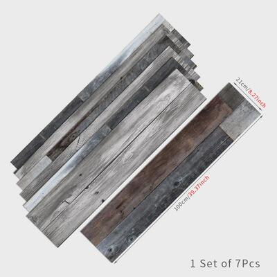 一键踏墙深色木纹墙贴纸楼梯换新面立面装饰改造多用途贴纸rs03