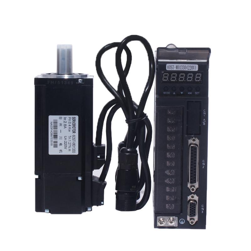 60伺服电机套装200w0.6n马达60st-m00630带伺服驱动器a1svd15线含