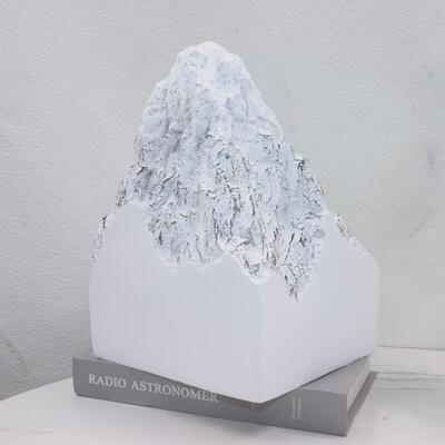 现代新中式抽象假山雕塑艺术品酒店玄关办公室大班台雪山软装摆件
