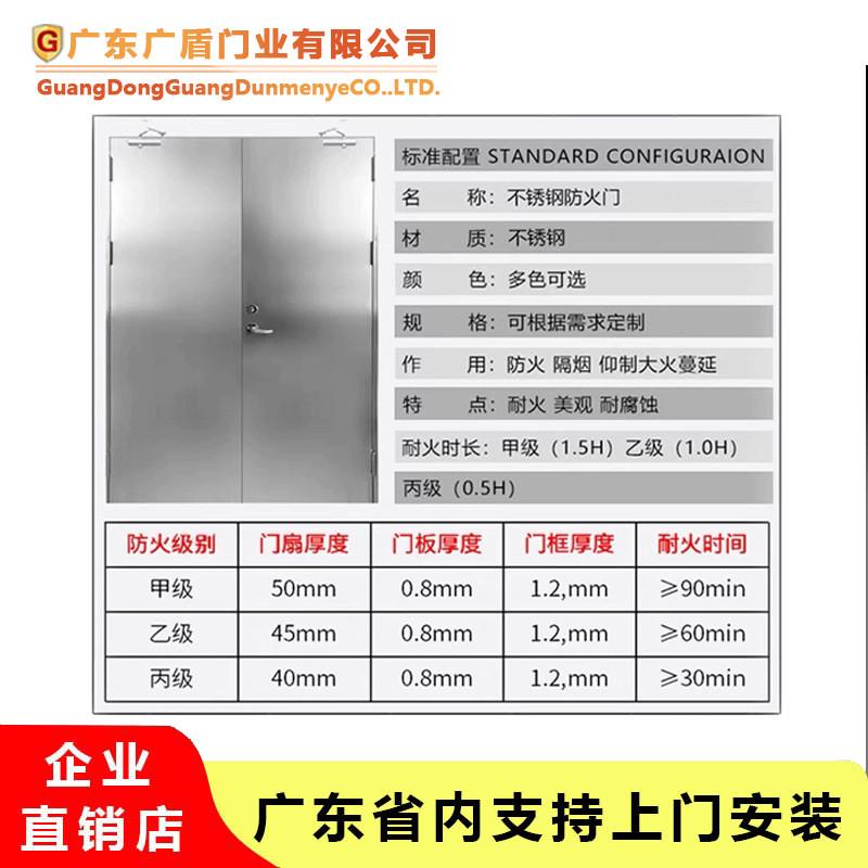 商店防火门304201防火门甲乙级钢制消防门不锈钢厨房双开安全门