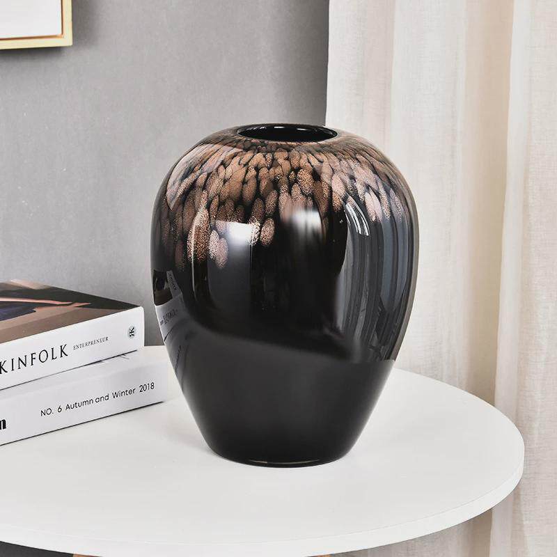 现代艺术渐变陶瓷花瓶干花插花器样品房装饰工艺品
