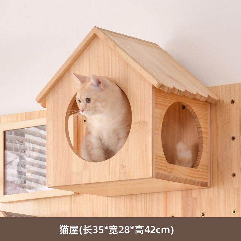 墙上壁挂式猫爬架洞洞板家用猫猫咪实木猫爬梯太空舱猫窝跳台架子,宠物/宠物食品及用品,猫爬架,淘宝优惠券,粉丝福利购,淘宝优惠卷
