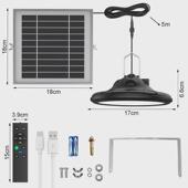 太阳能吊灯停电家用照明灯超亮大功率庭院灯投光一拖二路灯照明