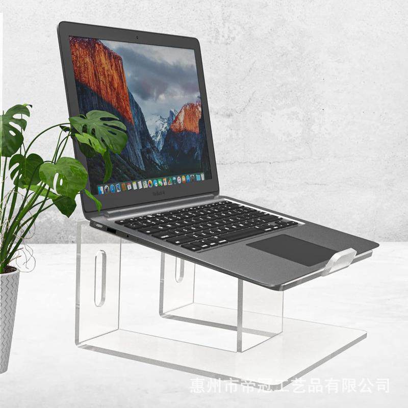 便携式置物架笔记本电脑支架办公桌亚克力收纳整理架散热架透明