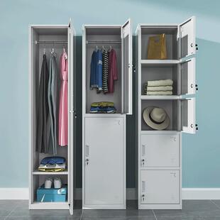 热销单门更衣柜员工柜单人柜铁皮柜钢制衣柜储物柜简易办公带锁