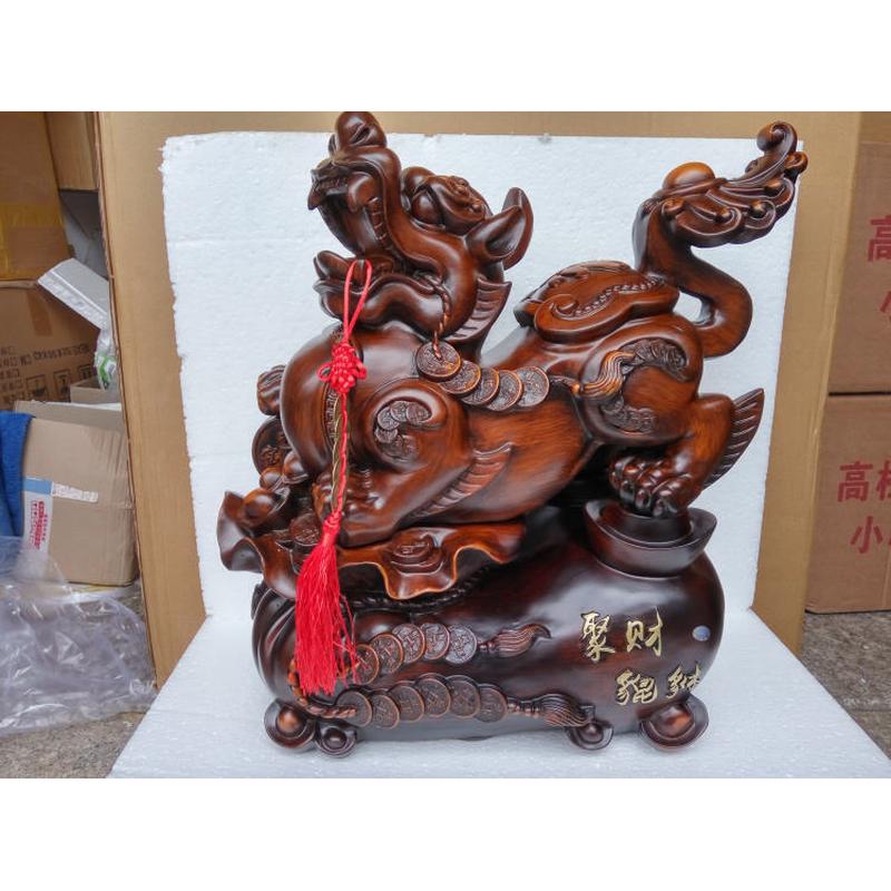 聚财貔貅财运招财麒麟树脂礼品开业家居装饰工艺品摆件