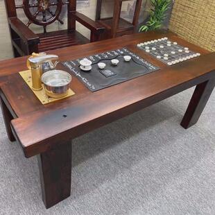 s祳2茶桌茶台实木茶桌办公室泡茶大老船木茶桌椅组合功夫茶几高档