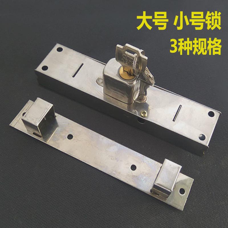 ll不锈钢拉闸门锁栅栏移门锁阳台对开老式伸缩门推拉防盗门双舌碰图片