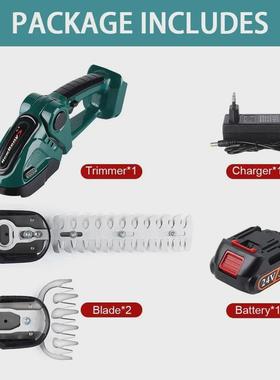 2灌木1绿篱机20000rpm可充电手持式家用合除草修剪割草机花园工具