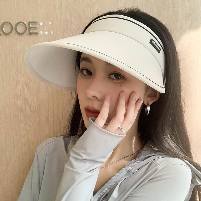 帽子女士夏天防晒遮阳帽新款骑车夏季防晒帽女发箍韩版空顶帽批发