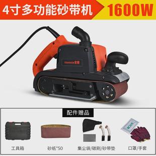 砂带机小型沙工业级抛光机手持木工打磨机磨刀器电动diy带磨光机