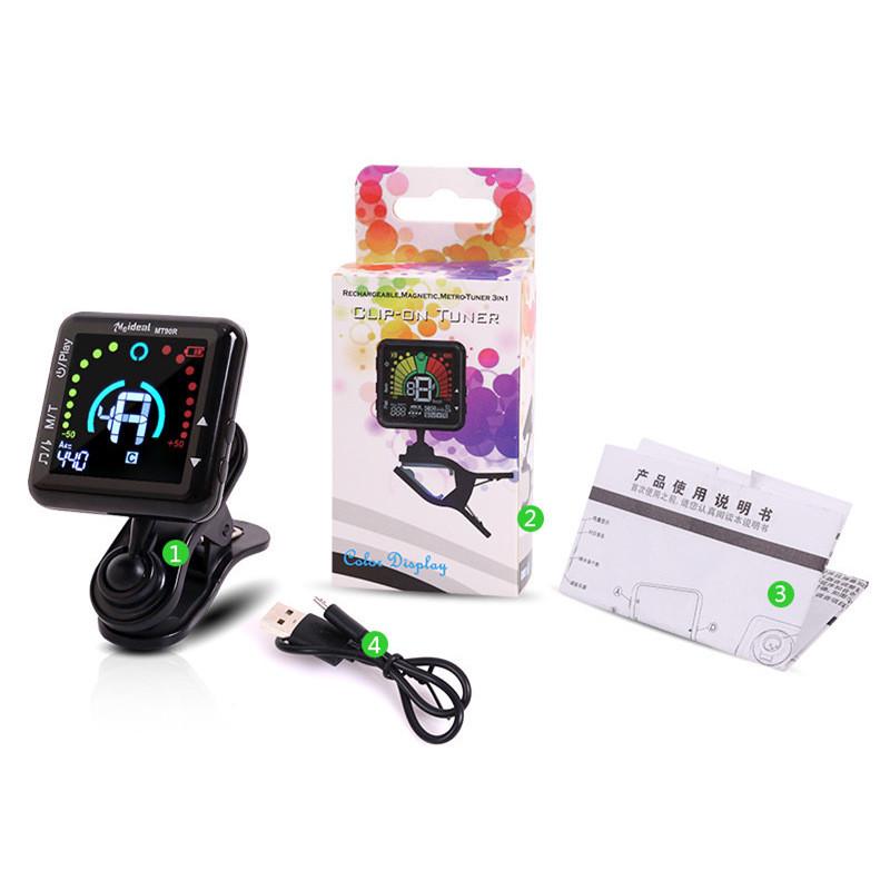 Meideal美妙斯吉他调音器电子节拍器西洋乐器充电校音器乐器配件