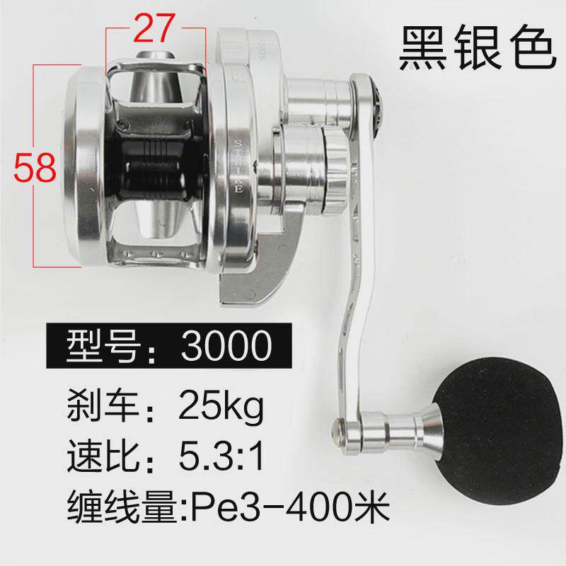小金牛全金属慢摇铁板轮鼓轮eco2030轮物船钓大近海25kg海钓轮