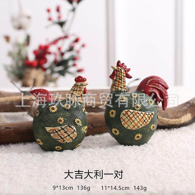 圣诞树脂摆件可爱卡通动物造型摆件创意现代风酒柜家居摆放装饰