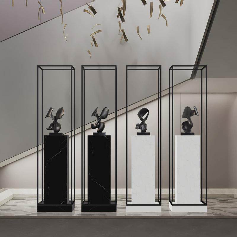 雕塑台摆件大理石底座售楼处酒店大堂落地基座商业大厅装饰摆台,家居饰品,落地摆件,淘宝优惠券,粉丝福利购,淘宝优惠卷