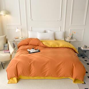 100棉水洗棉被套单件被罩子棉褥学生宿舍单人150x200x230床单