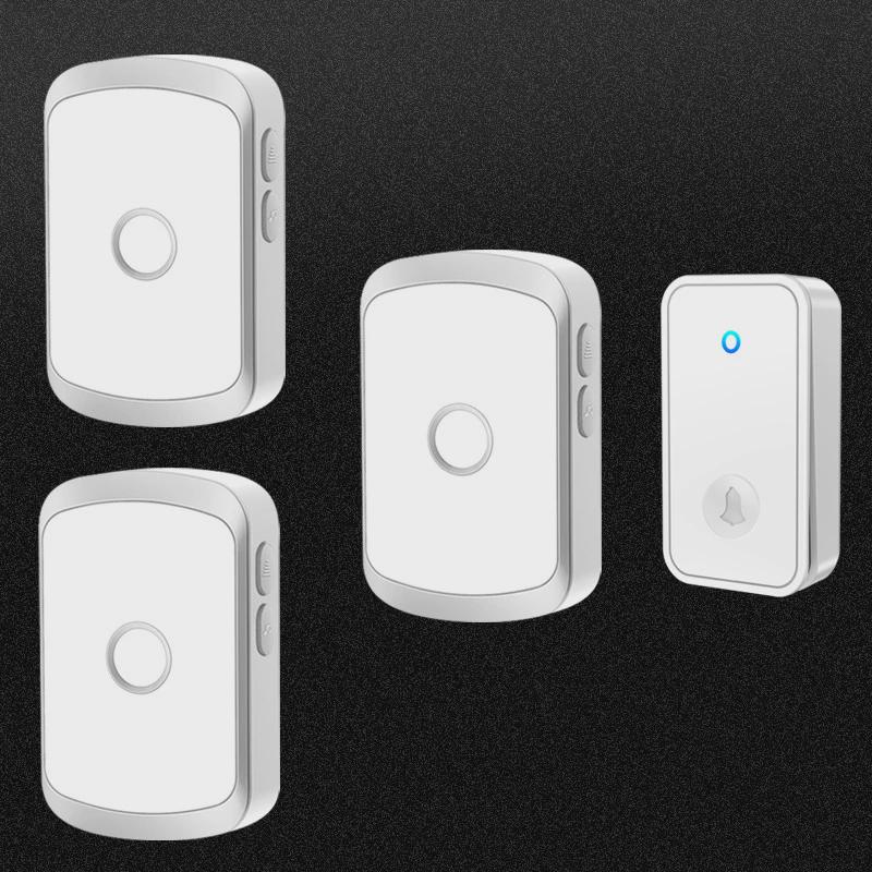 自发电无线电门铃一拖三家用门铃远距离电子智能老人呼叫遥控门铃