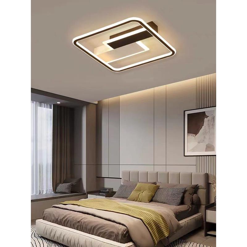 客厅灯现代简约大气长方形led吸顶灯家用卧室灯北欧餐厅灯金色款