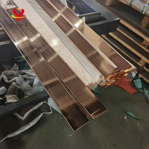 工厂直供t2空开镀锡紫铜条连接片实心扁条铜排装饰镶嵌红铜条