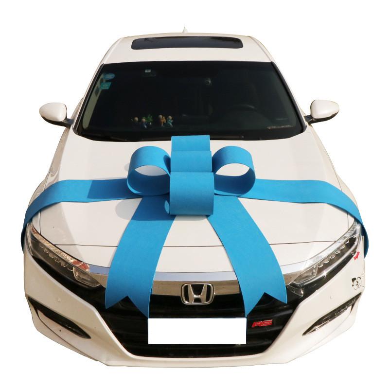 新提交车车展大红花展厅布置蝴蝶结装饰车上市交付交房蝴蝶结花球