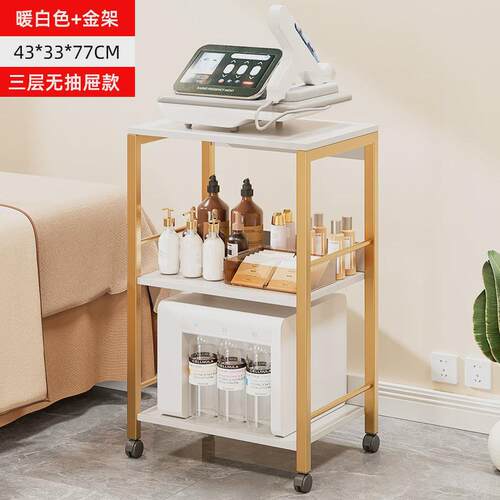 美甲店小推车理发店烫染工具车美容院专用多功能移动收纳柜置物架