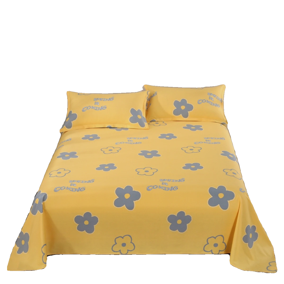 热销RI0T纯棉床单单件斜纹简约格子条纹宿舍单双人床单粉色黄色其