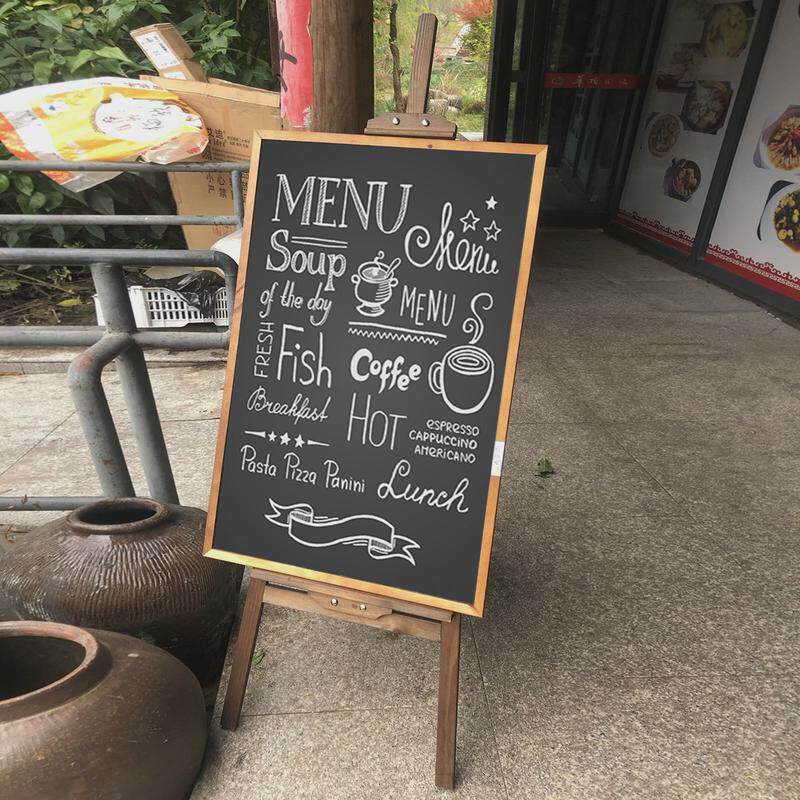 大号吸磁性支架式小黑板店铺用商用立式广告板展示牌写荧光笔粉笔