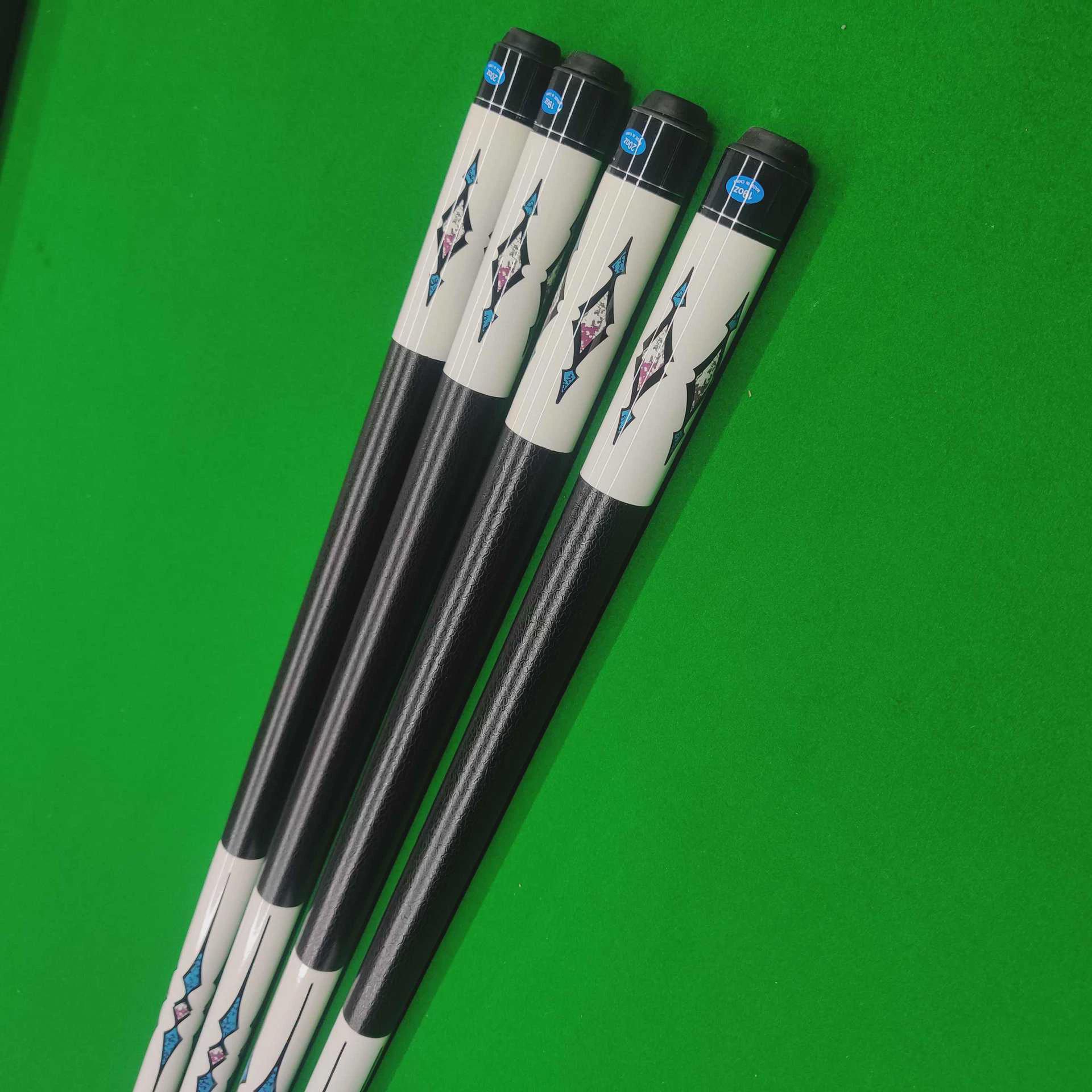 北美枫木台球杆美式八桌花式九球杆经典白纹1/2中式黑大头杆球杆