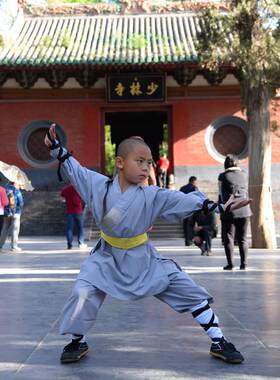 少林武僧服批发 少林武术练功服装 纯棉僧服装 演出服批发