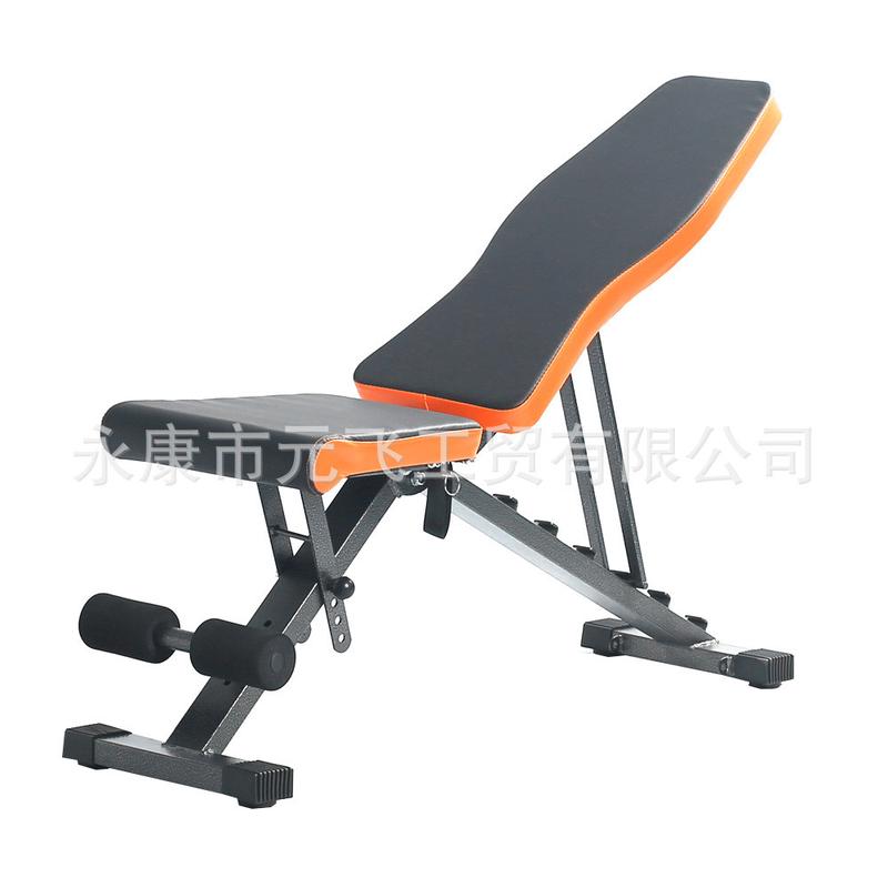 现货小飞仰卧起坐训练器可折叠家用仰卧板健身椅哑铃凳鸟卧推凳