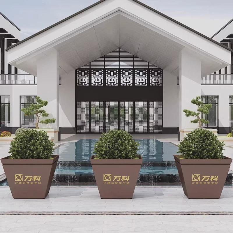 不锈钢种植箱市政户外花箱街道广场移动园林花槽组合创意棱台树池