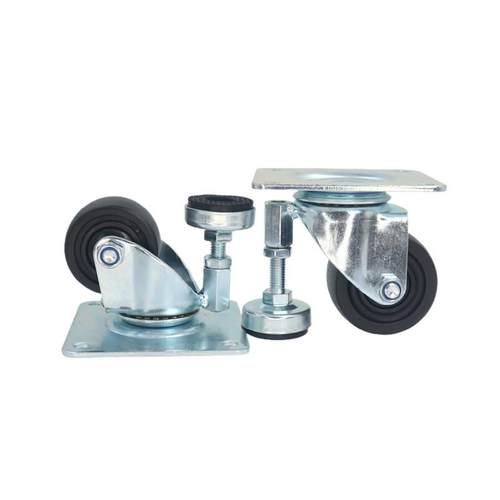 万向轮2.5寸水平调节轮3寸脚轮带支撑脚杯设备轮工业调节脚轮