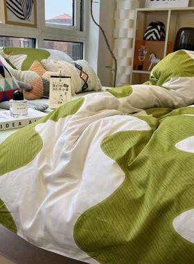 86m0被套四件套床上用品纯水洗棉学生宿舍床单四季通用双人三件套