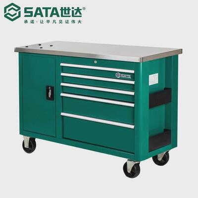 sata/世达五金工具存储五抽屉带工具车轮95208