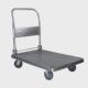 灰色单层塑料手推车拉货超市平板车家用折叠快递小推车仓库拉货车