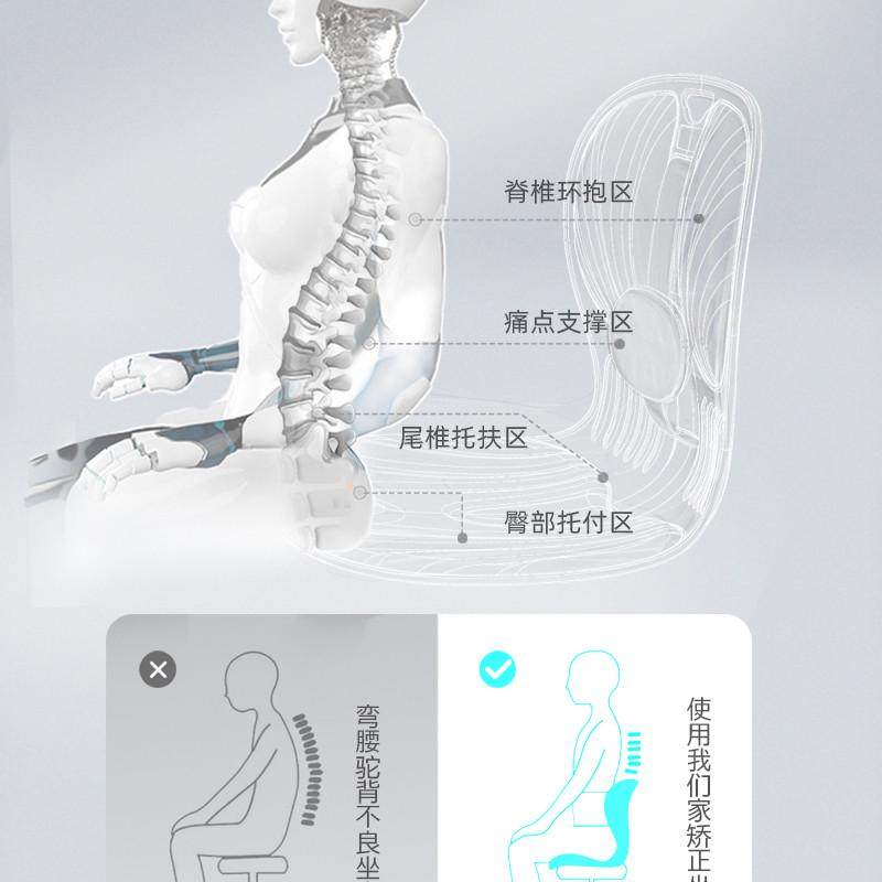 人体工学护腰久坐神器护腰坐垫腰托枕靠背座椅靠垫办公室工位,居家布艺,腰靠垫,淘宝优惠券,粉丝福利购,淘宝优惠卷