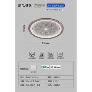 卧室吸顶灯现代简约圆形高级感轻奢超薄智能房间灯led书房灯阳台