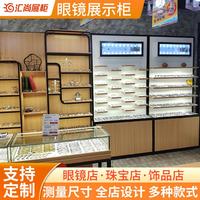 開(kāi)放式眼鏡展柜臺(tái)木質(zhì)烤漆眼鏡柜 眼鏡店展示柜太陽(yáng)眼鏡展示架