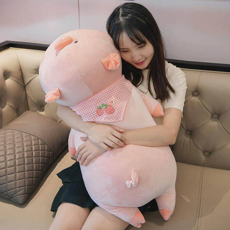 可爱草莓猪靠枕床头长条枕女生睡觉夹腿抱枕宿舍床上靠背垫靠垫,居家布艺,靠垫/抱枕,淘宝优惠券,粉丝福利购,淘宝优惠卷