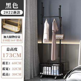 室内双杆式 晾衣架落地简易衣帽架房间挂衣架子家用卧室衣服收纳架