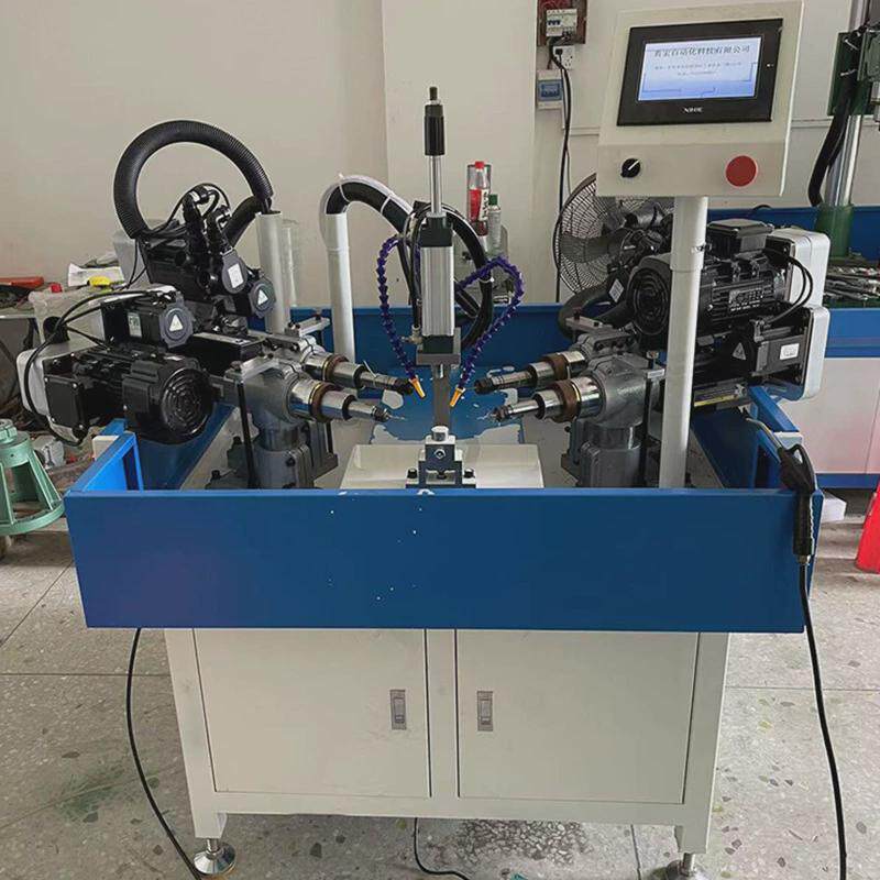 电动全自动钻孔攻牙机组合倒角移动可一体攻丝机螺纹加工数控机床