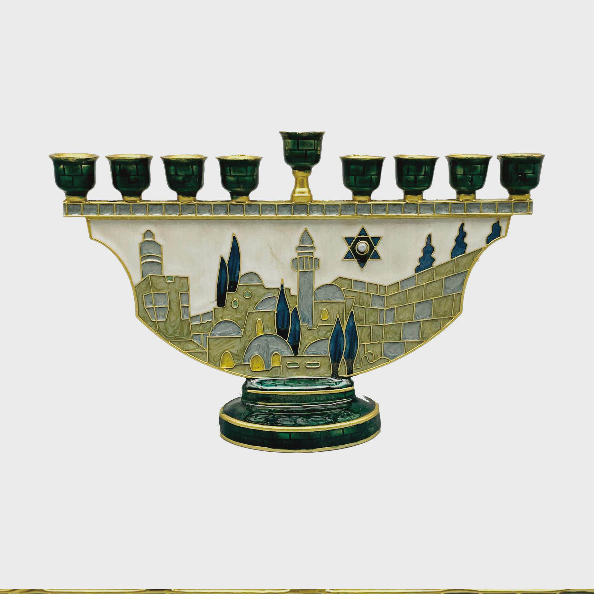 欧式复古耶路撒冷烛台九头灯台婚庆烛光晚餐合金蜡烛台